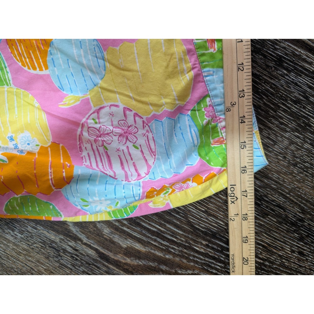 Lilly Pulitzer Pink Chinese Lantern Print Cropped Straight Leg Pants Womens 12 - Picture 8 of 8